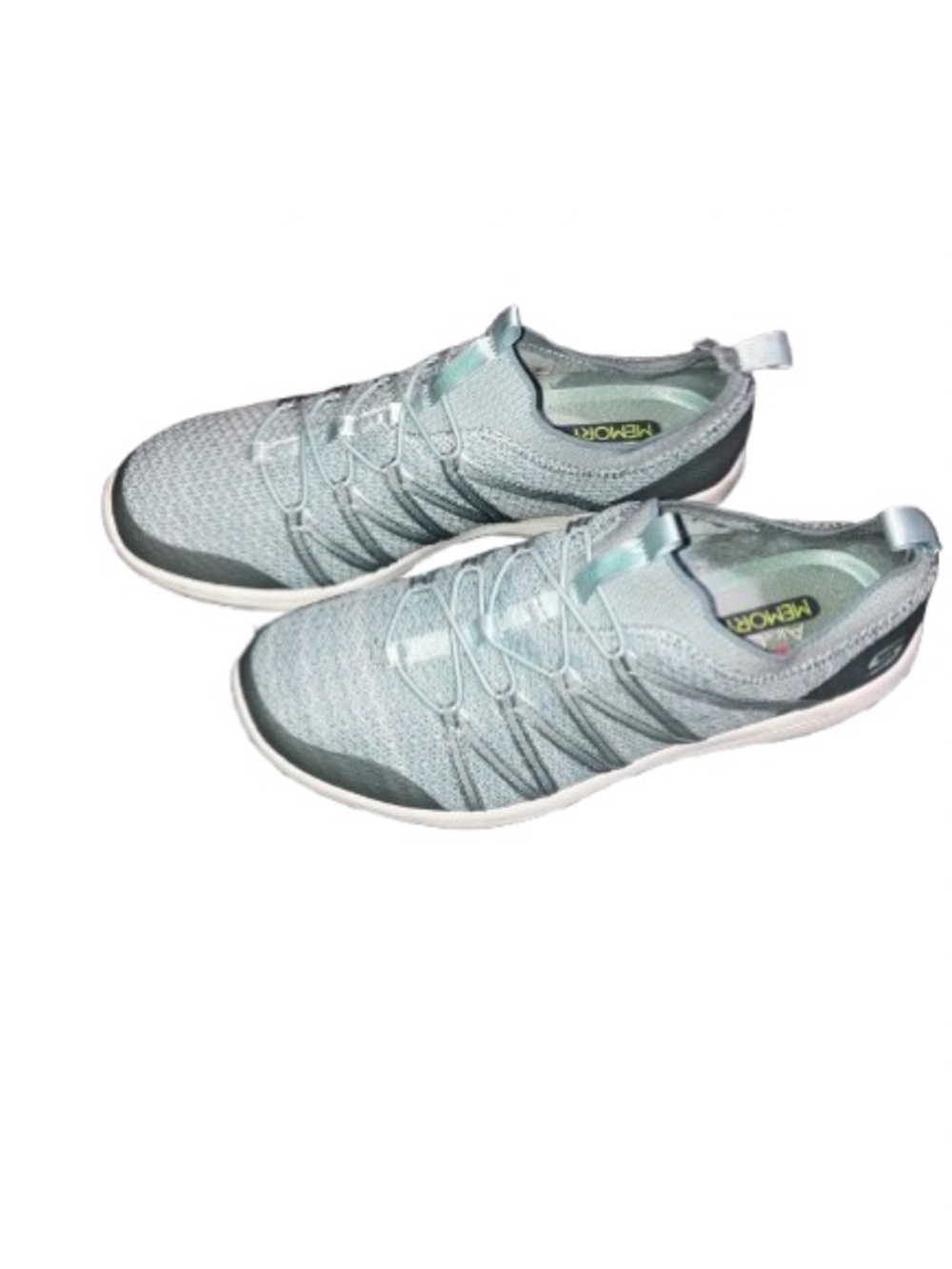 Skechers Women's Arya Memory Foam Wedge Slip On Sneakers - Light Blue, US 7